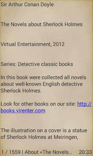Novels about Sherlock Holms Screenshot 3