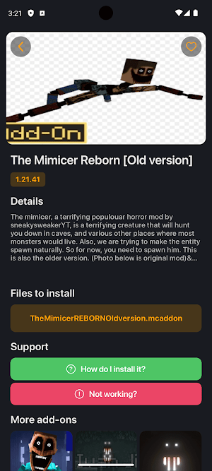 Mimicer mod for Minecraft PE Screenshot 2