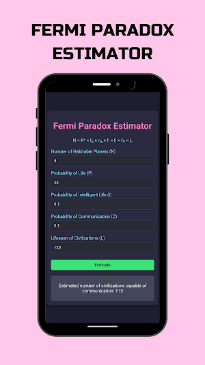 Fermi Paradox Estimator Screenshot 0