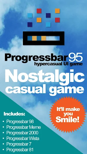 Progressbar95 - easy, nostalgic hyper-casual game Screenshot 0