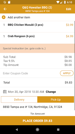 Q&Q Hawaiian BBQ Screenshot 2