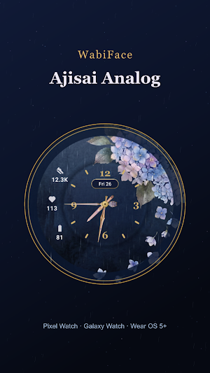 Ajisai Analog Watch Face Screenshot 1