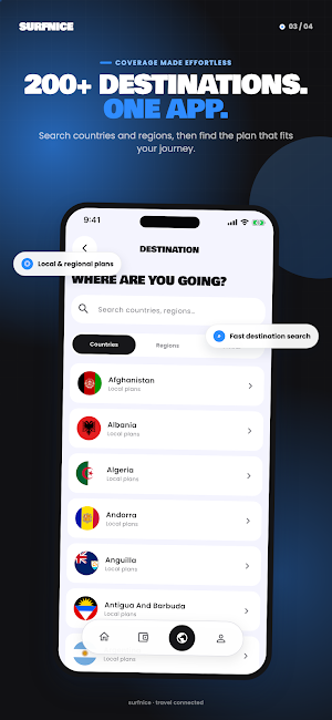 Surfnice - Worldwide with eSIM Screenshot 3