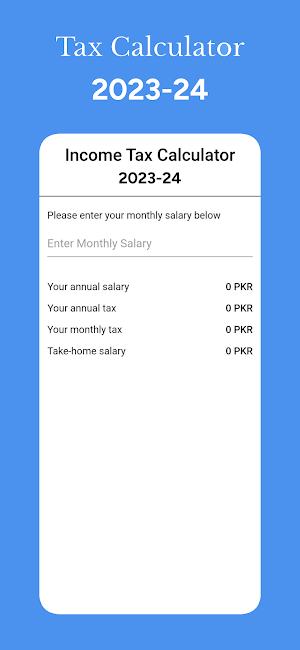Tax Calculator 2023-24 Screenshot 0