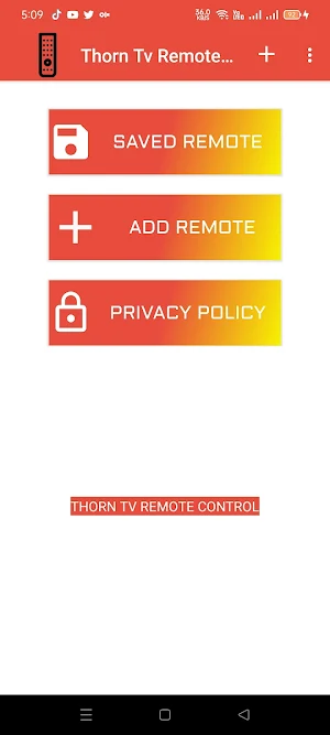 Thorn TV remote Screenshot 0