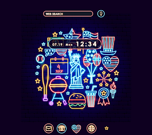 Neon America Theme +HOME Screenshot 0