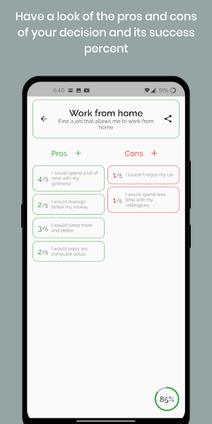 Pros-Cons - Decision Maker Screenshot 1