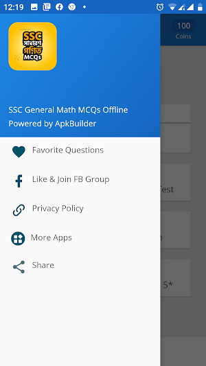 SSC General Math MCQs Offline Screenshot 1
