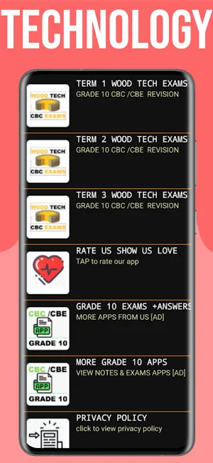 Wood Technology Grade 10 Exams Screenshot 3