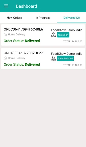 FoodChow Driver Manager Screenshot 2