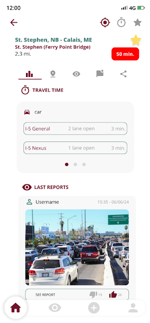 Canada Border Wait Times Screenshot 1