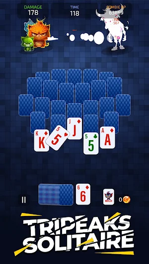Solitaire Cats vs Zombies Screenshot 0
