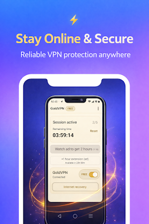 GoldVPN Free: Secure Wi-Fi Screenshot 3