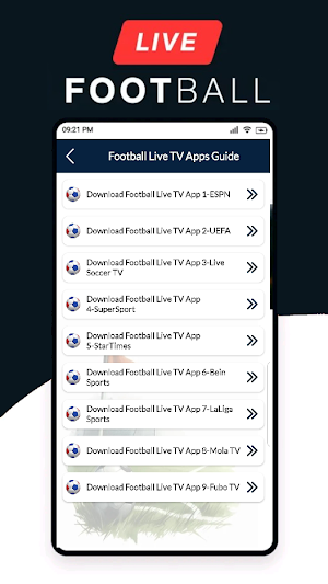 Live Football TV HD: Streaming Screenshot 2