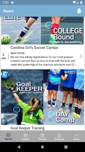 Carolina Girls' Soccer Camp Screenshot 0