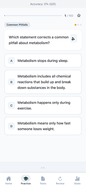 Human Biology Basics: Practice Screenshot 1