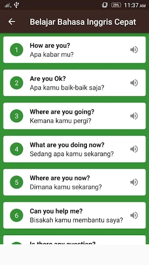 Belajar Bahasa Inggris Cepat + Suara Screenshot 3