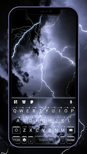 Sky Lightning Keyboard Background Screenshot 0