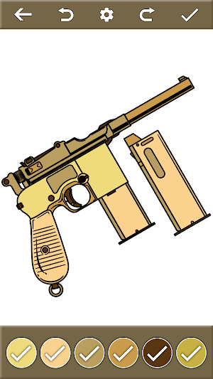 Guns Coloring by number Book Screenshot 2