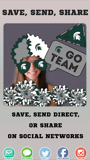 Michigan St. Spartans PLUS Selfie Stickers Screenshot 3