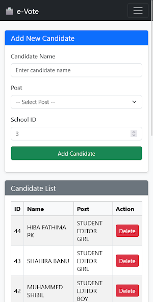 School Voting Screenshot 2