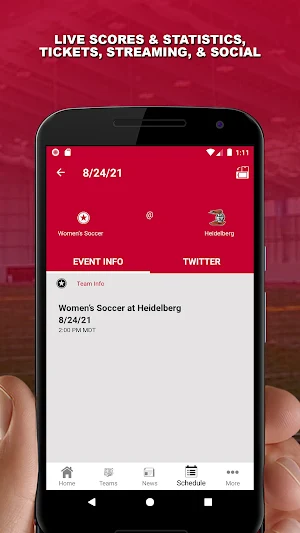 Wittenberg Athletics Screenshot 2
