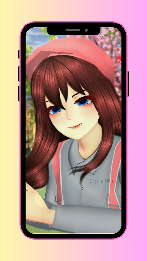 Sakura School Hijab Wallpaper Screenshot 3