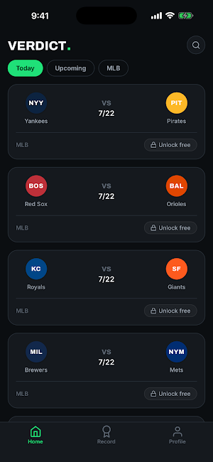Verdict: AI Sports Predictions Screenshot 1
