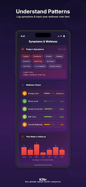 Kiltr - Health & Wellbeing Screenshot 1
