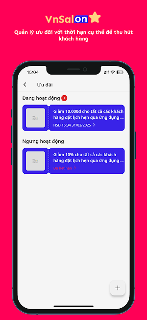 VnSalon: Quản lý Salon, Spa Screenshot 3