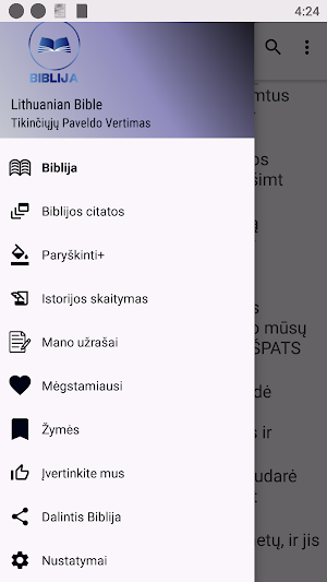 Biblija, Lithuanian Bible TPV Screenshot 0