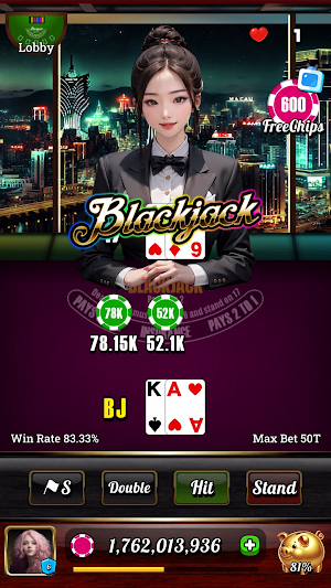 Blackjack 21 - Dealer Queens Screenshot 1