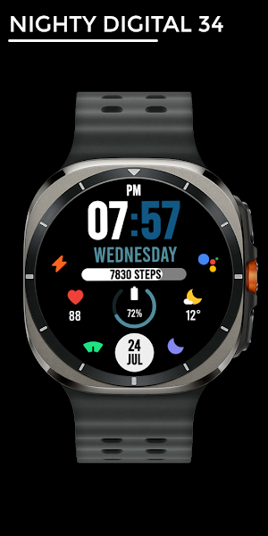 Nighty Digital 34 - watch face Screenshot 0