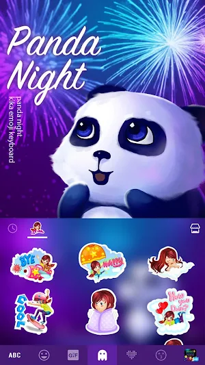 Panda Night Keyboard Theme Screenshot 3