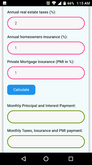 Mortgage Calculator Screenshot 1