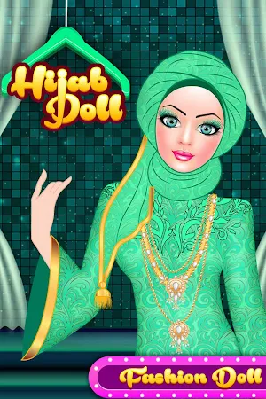 Hijab Doll Fashion Salon Dress Up Game Screenshot 0