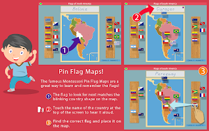 Flags of South America - Montessori Geography Screenshot 2