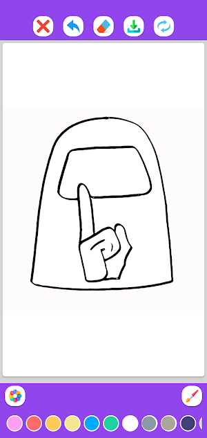 Among us Coloring Pages Screenshot 3