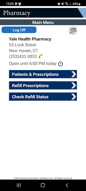 Yale Health Pharmacy Screenshot 1