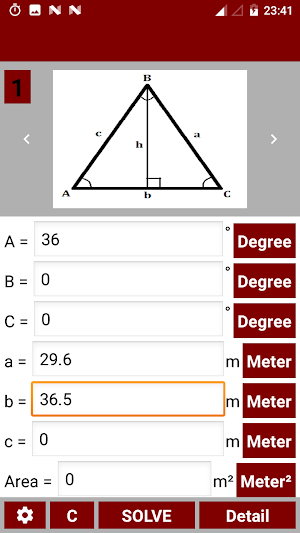 Trigonometry Calculator ( Triangle ) Screenshot 2