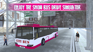 Pink Lady Snow Bus City Driver 3D Screenshot 1