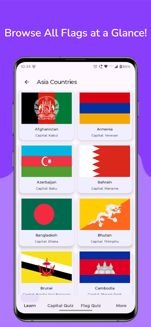 World Flags and Capitals Screenshot 1
