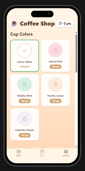 Kawaii Coffee Timer Screenshot 2