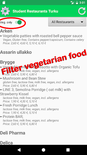 Student Restaurants Turku Screenshot 1