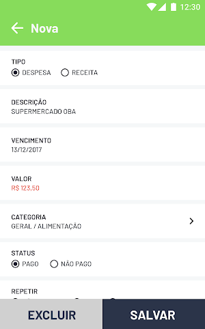 Minhas Despesas - Controle Financeiro Simples Screenshot 1