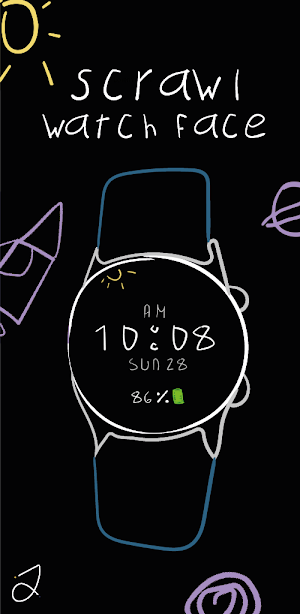Scrawl Watch Face Screenshot 0