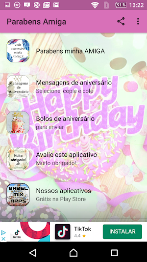 CARTÕES PARA FELICITAR MINHA AMIGA Screenshot 0