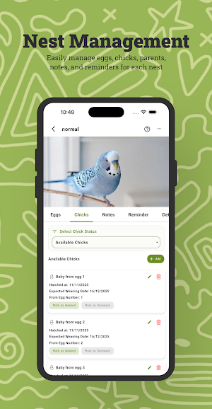 Wingora Birds Manager Screenshot 1