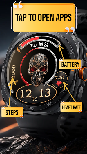 Luxury Skull A101 Watch Face Screenshot 1