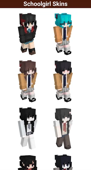 Schoolgirl Skins For Minecraft Screenshot 1